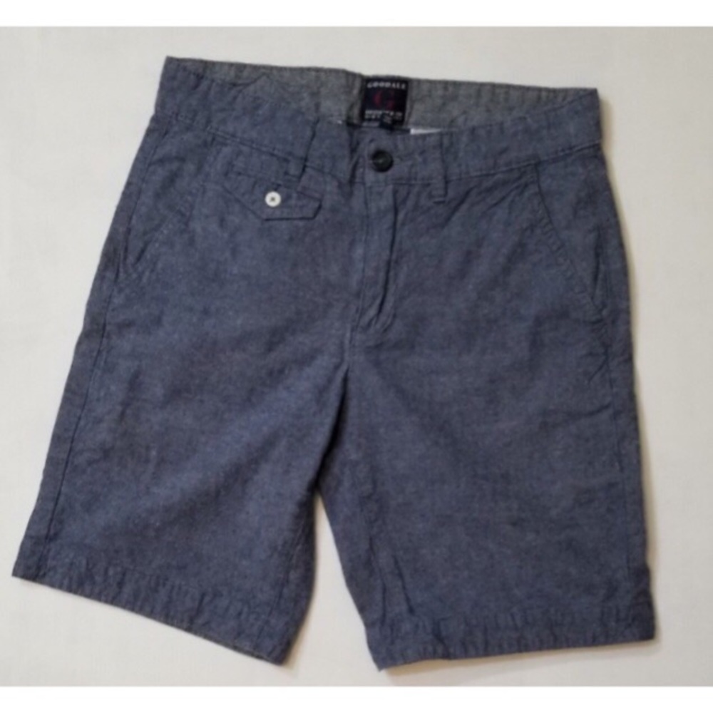 Goodale NYC blue-gray chambray cotton shorts 28